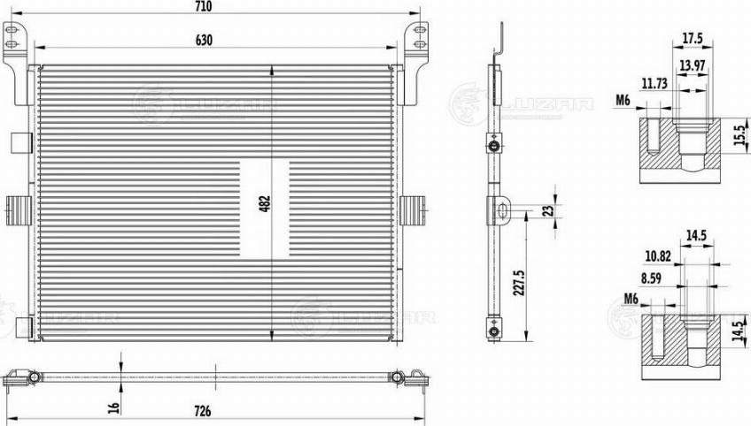 Luzar LRAC 0925 - Конденсатор, кондиціонер autozip.com.ua