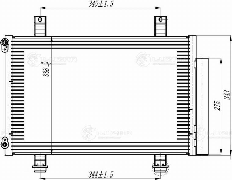 Luzar LRAC2462 - Конденсатор, кондиціонер autozip.com.ua