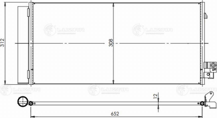 Luzar LRAC 2620 - Конденсатор, кондиціонер autozip.com.ua