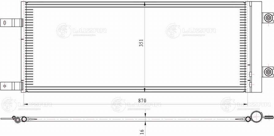 Luzar LRAC 2809 - Конденсатор, кондиціонер autozip.com.ua