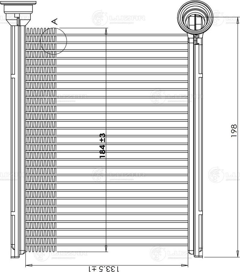 Luzar LRH0978 - Теплообмінник, опалення салону autozip.com.ua