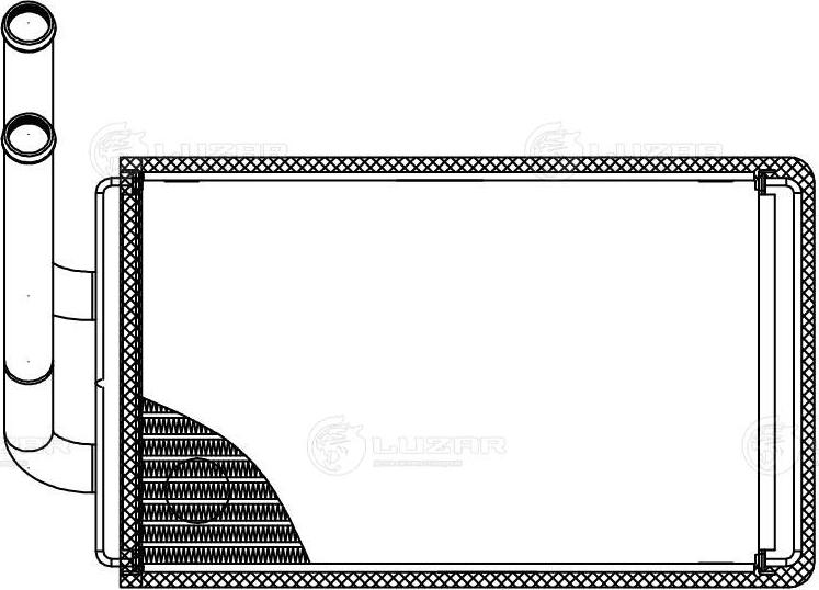 Luzar LRh 0543 - Теплообмінник, опалення салону autozip.com.ua