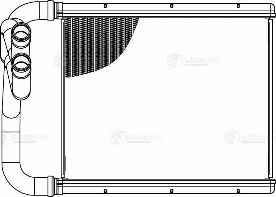 Luzar LRh 0855 - Теплообмінник, опалення салону autozip.com.ua