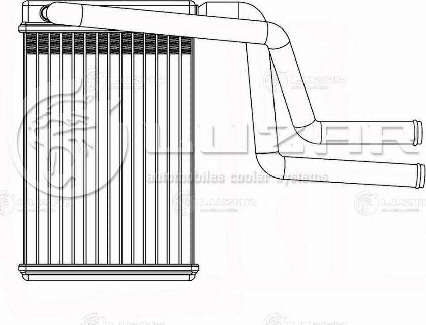 Luzar LRh 1070 - Теплообмінник, опалення салону autozip.com.ua