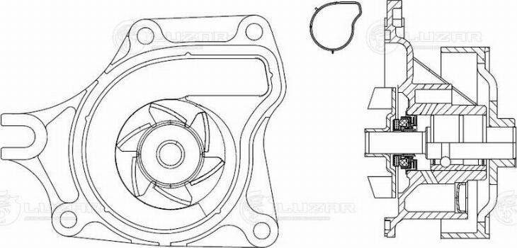 Luzar LWP 2503 - Водяний насос autozip.com.ua