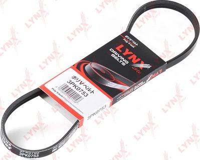 LYNXauto 3PK0753 - Поліклиновий ремінь autozip.com.ua