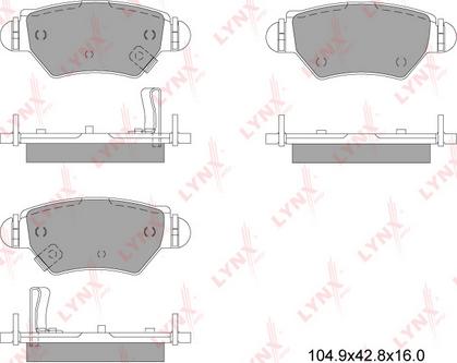 LYNXauto BD-5910 - Гальмівні колодки, дискові гальма autozip.com.ua