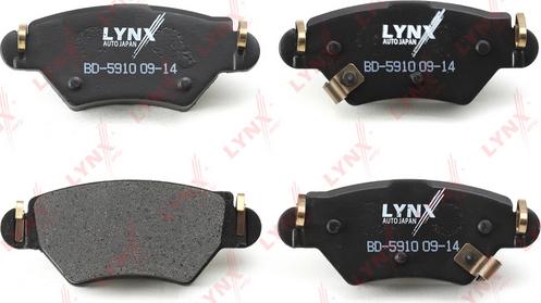 LYNXauto BD-5910 - Гальмівні колодки, дискові гальма autozip.com.ua