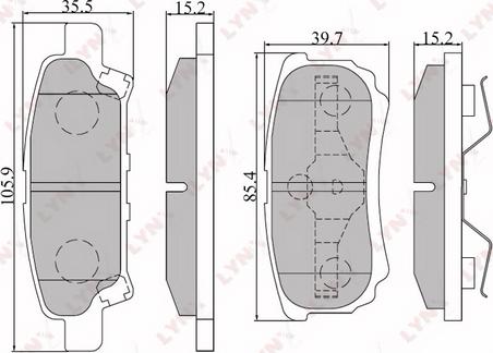 LYNXauto BD-5505 - Гальмівні колодки, дискові гальма autozip.com.ua