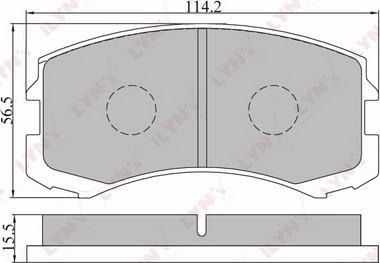 LYNXauto BD-5503 - Гальмівні колодки, дискові гальма autozip.com.ua