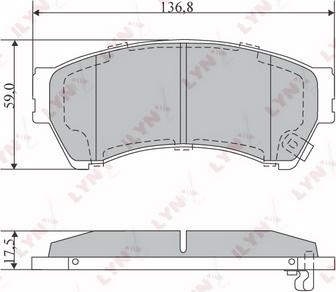 LYNXauto BD-5118 - Гальмівні колодки, дискові гальма autozip.com.ua