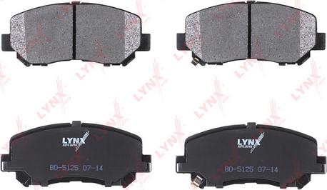 LYNXauto BD-5125 - Гальмівні колодки, дискові гальма autozip.com.ua