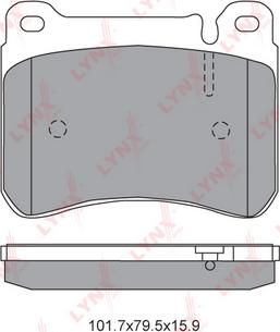 LYNXauto BD-5351 - Гальмівні колодки, дискові гальма autozip.com.ua