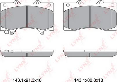 LYNXauto BD-5744 - Гальмівні колодки, дискові гальма autozip.com.ua