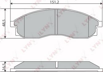 LYNXauto BD-5723 - Гальмівні колодки, дискові гальма autozip.com.ua