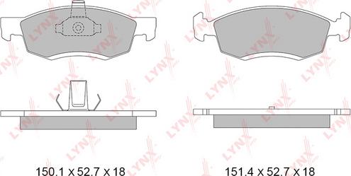 LYNXauto BD-6324 - Гальмівні колодки, дискові гальма autozip.com.ua