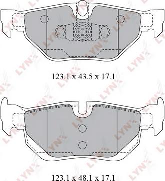 LYNXauto BD-1420 - Гальмівні колодки, дискові гальма autozip.com.ua