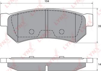 LYNXauto BD-1814 - Гальмівні колодки, дискові гальма autozip.com.ua