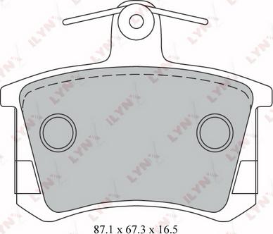 LYNXauto BD-1208 - Гальмівні колодки, дискові гальма autozip.com.ua