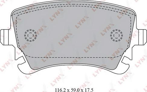 LYNXauto BD-1224 - Гальмівні колодки, дискові гальма autozip.com.ua
