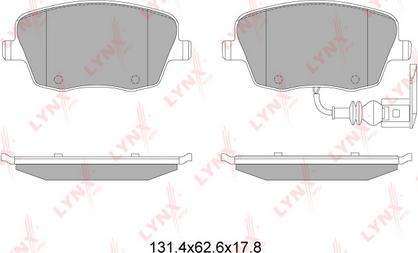 LYNXauto BD-8041 - Гальмівні колодки, дискові гальма autozip.com.ua