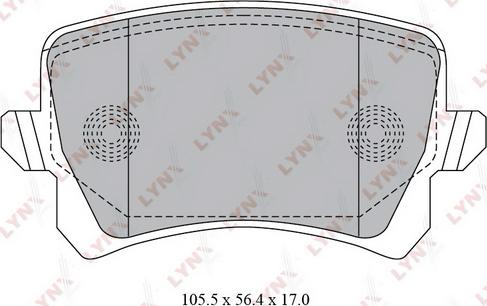 LYNXauto BD-8030 - Гальмівні колодки, дискові гальма autozip.com.ua