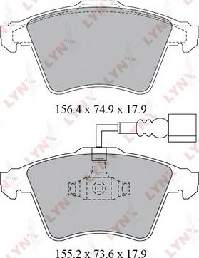 LYNXauto BD-8032 - Гальмівні колодки, дискові гальма autozip.com.ua