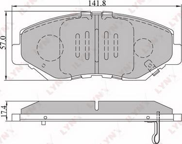 LYNXauto BD-3404 - Гальмівні колодки, дискові гальма autozip.com.ua