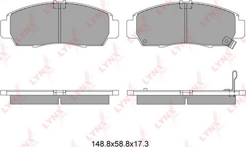 LYNXauto BD-3403 - Гальмівні колодки, дискові гальма autozip.com.ua