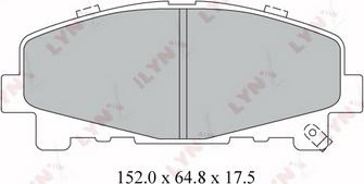 LYNXauto BD-3424 - Гальмівні колодки, дискові гальма autozip.com.ua