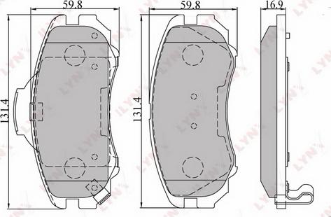 LYNXauto BD-3602 - Гальмівні колодки, дискові гальма autozip.com.ua