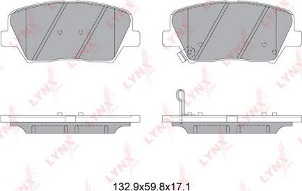 LYNXauto BD-3630 - Гальмівні колодки, дискові гальма autozip.com.ua