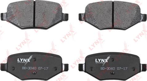 LYNXauto BD-3040 - Гальмівні колодки, дискові гальма autozip.com.ua