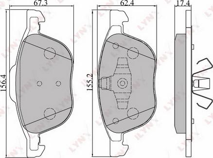 LYNXauto BD-3001 - Гальмівні колодки, дискові гальма autozip.com.ua