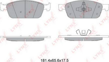 LYNXauto BD-3036 - Гальмівні колодки, дискові гальма autozip.com.ua