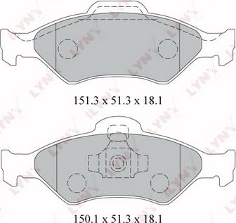 LYNXauto BD-3021 - Гальмівні колодки, дискові гальма autozip.com.ua