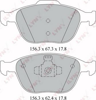 LYNXauto BD-3022 - Гальмівні колодки, дискові гальма autozip.com.ua