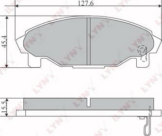 LYNXauto BD-2402 - Гальмівні колодки, дискові гальма autozip.com.ua