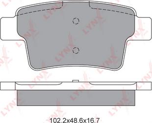 LYNXauto BD-2226 - Гальмівні колодки, дискові гальма autozip.com.ua