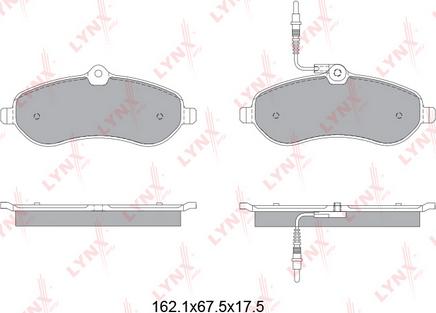 LYNXauto BD-2227 - Гальмівні колодки, дискові гальма autozip.com.ua