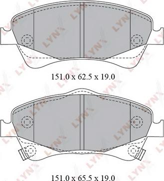 LYNXauto BD-7598 - Гальмівні колодки, дискові гальма autozip.com.ua