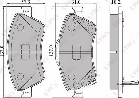 LYNXauto BD-7546 - Гальмівні колодки, дискові гальма autozip.com.ua