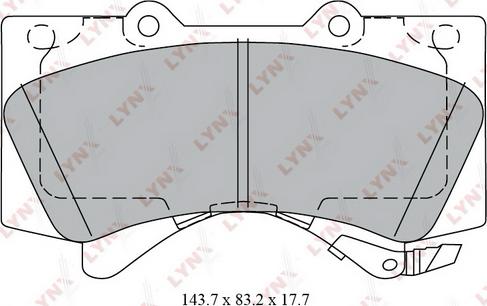 LYNXauto BD-7580 - Гальмівні колодки, дискові гальма autozip.com.ua