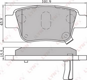 LYNXauto BD-7539 - Гальмівні колодки, дискові гальма autozip.com.ua