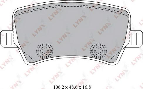 LYNXauto BD-7817 - Гальмівні колодки, дискові гальма autozip.com.ua