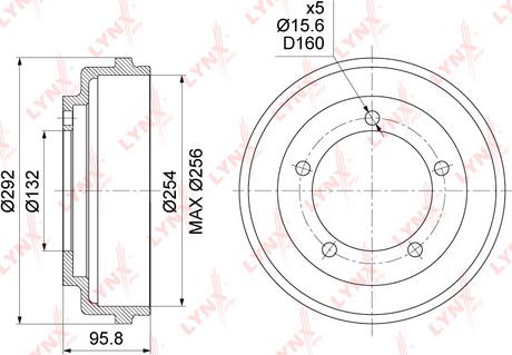 LYNXauto BM-1053 - Гальмівний барабан autozip.com.ua