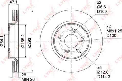 LYNXauto BN-1039 - Гальмівний диск autozip.com.ua