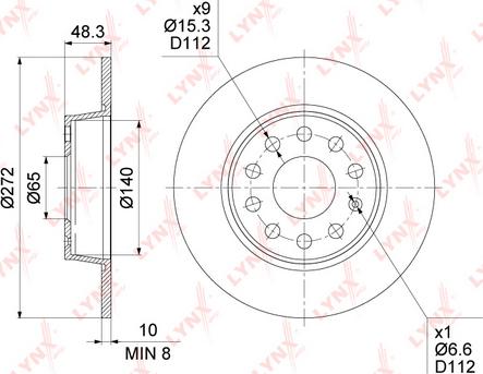 LYNXauto BN-1235 - Гальмівний диск autozip.com.ua