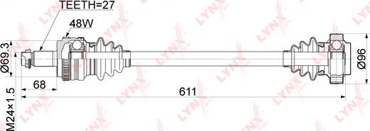 LYNXauto CD-1031A - Приводний вал autozip.com.ua