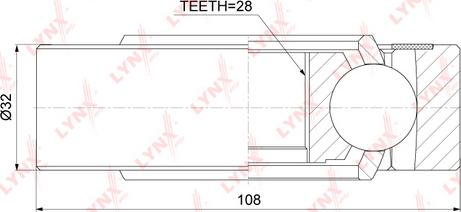 LYNXauto CI-8011 - Шарнірний комплект, ШРУС, приводний вал autozip.com.ua